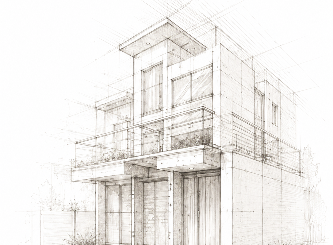 Residential home planning sketch