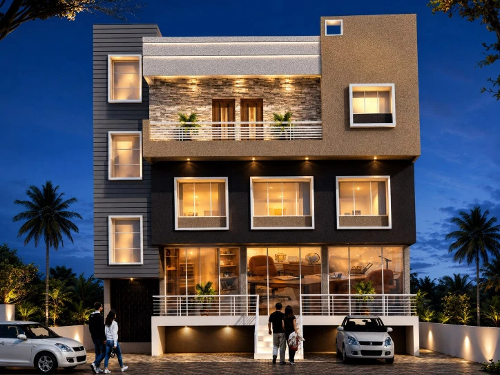 Contemporary mixed-use building architecture by M Studio