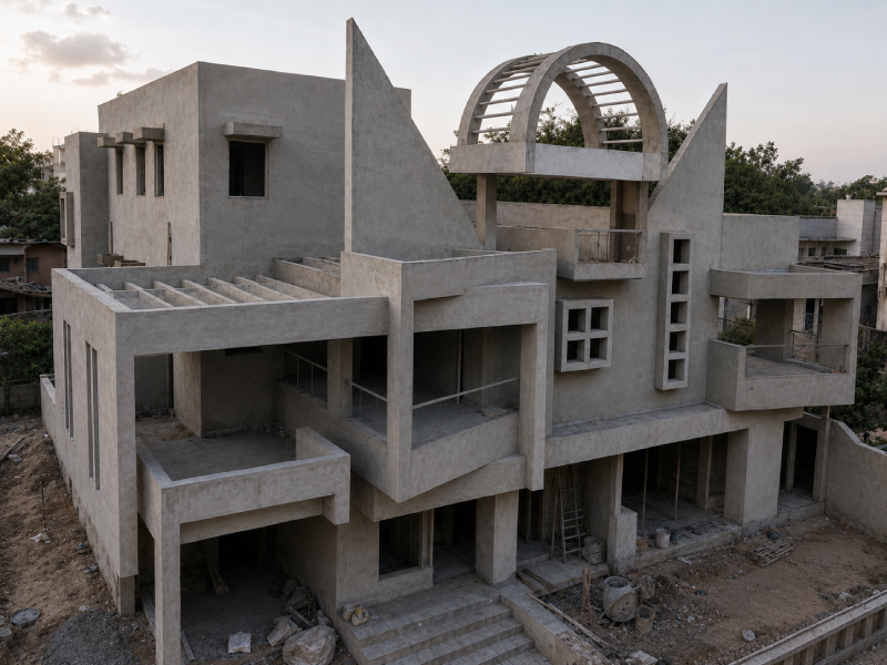 Building before completion by Mulate Design Studio
